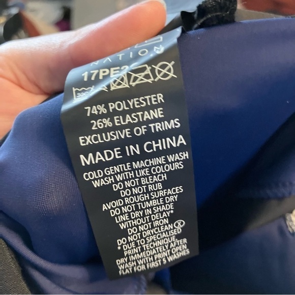 P.e Nation Down The Wire High Waisted Blue Star Printed Leggings - Picture 10 of 10